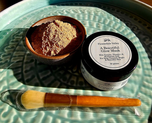 Brightening Turmeric Face Mask - Detoxifying Pink Clay Mask